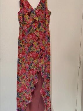 NWOT Vici Floral Ruffle Multicolor Maxi Dress